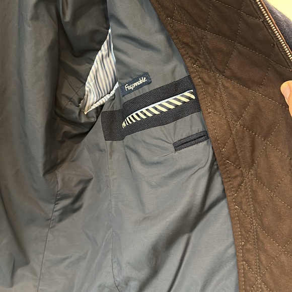 Faconnable navy men’s blazer with removable quilted detailing size 50 - Picture 6 of 11